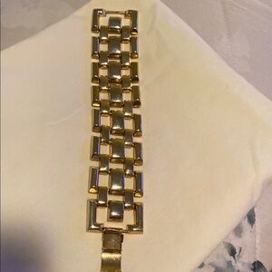 Gold and Silver Link Bracelet 8” Length